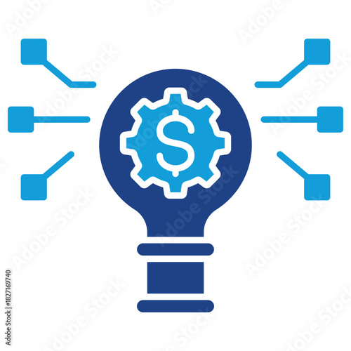Business Innovation Dual Tone Icon Element For Design