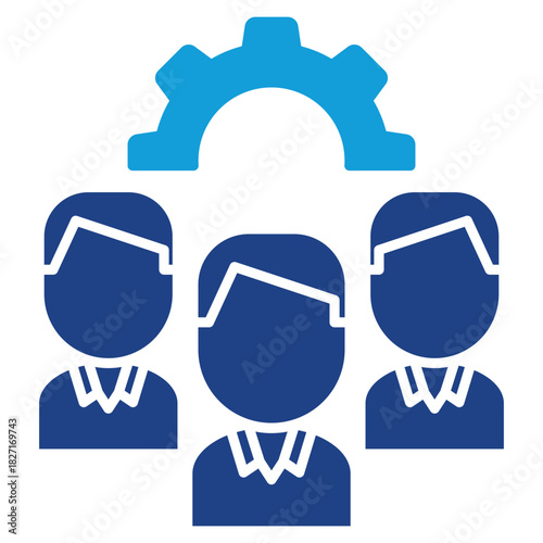 Corporate Team Dual Tone Icon Element For Design