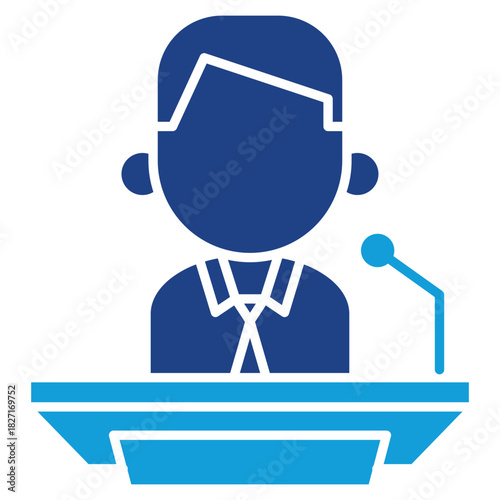 Company Leader Dual Tone Icon Element For Design