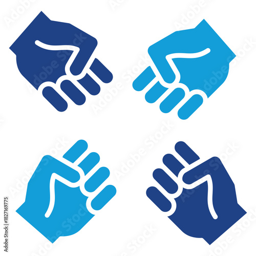 Teamwork Spirit Dual Tone Icon Element For Design