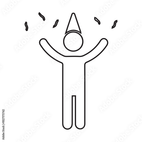 Happy celebration icon