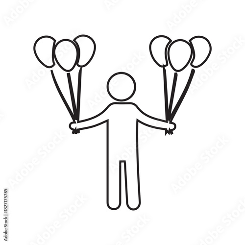 Person Holding Balloons