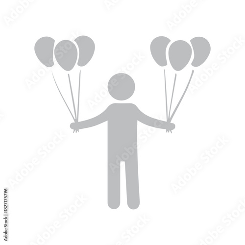 Person holding balloons