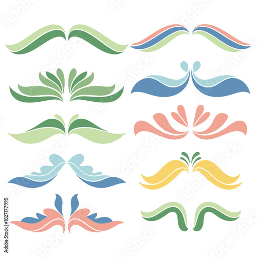 Elegant decorative flourishes and ornaments add sophisticated flair to designs, perfect for branding and invitations