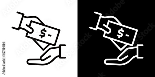 Payment Icon Of Line Black And White Style 