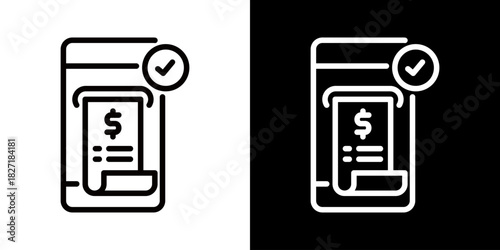 Billing Icon Of Line Black And White Style 