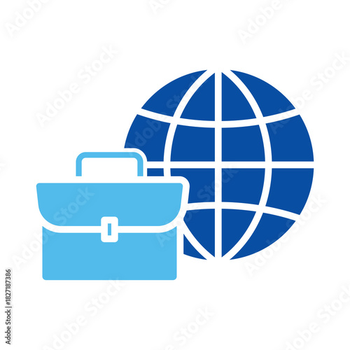 Business In Blue Style, Vector Illustration