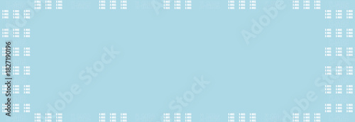 Soft Light Blue Background with Modern White Geometric Grid Pattern Border Frame Design