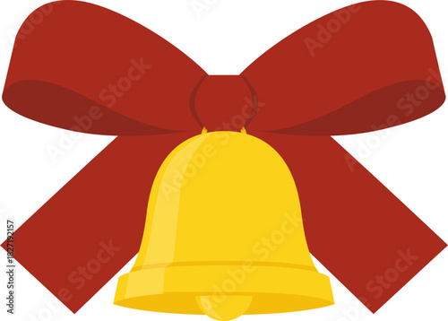 크리스마스 빨간 리본 종 장식