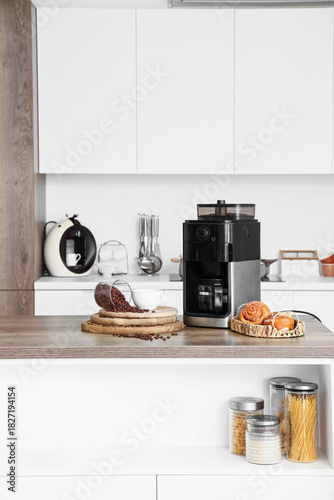 Modern coffee machine with ...