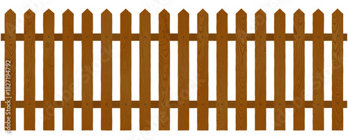 濃い色の木製ガーデンフェンスのベクターシームレス素材