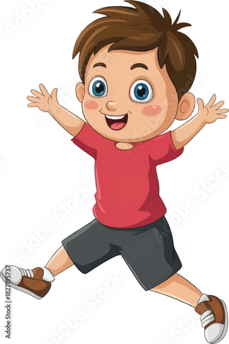 boy jumping in the air