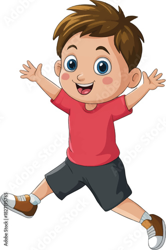 boy jumping in the air