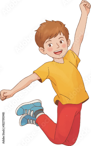 little boy playing with his scooter