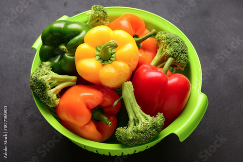 Fresh colorful bell peppers...