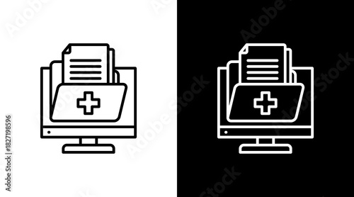 Result White Icon Set Design