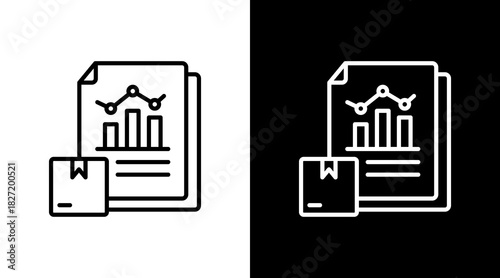 Product Analytics White Icon Set Design