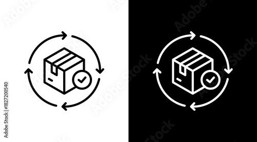 Product Lifecycle White Icon Set Design