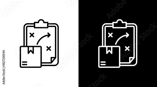 Product Strategy White Icon Set Design