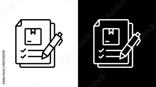 Technical Documentation White Icon Set Design