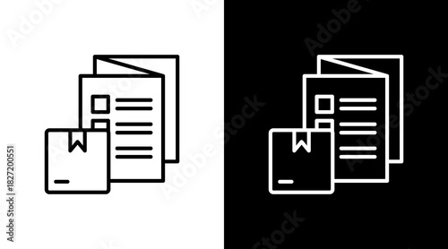 Product Portfolio White Icon Set Design