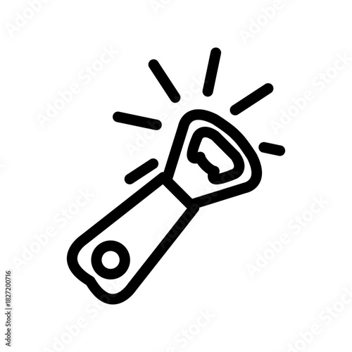 Bottle opener icon design template SVG