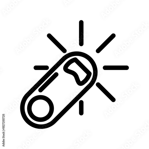 Bottle opener icon design template SVG