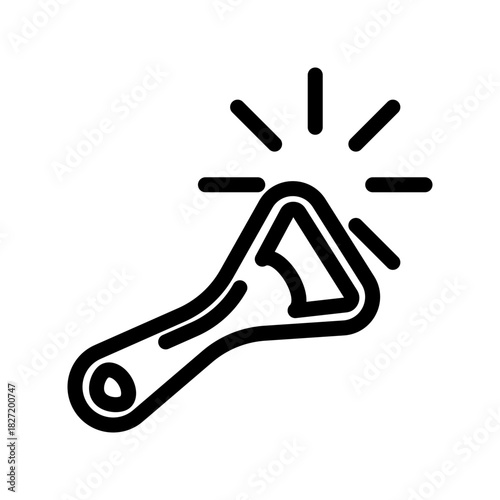 Bottle opener icon design template SVG