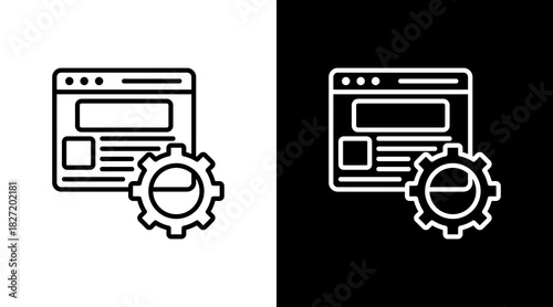 Blog Administration With Icon Set Design