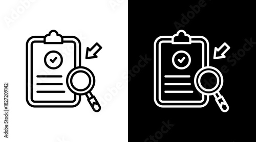 Internal Audit Outline White Icon Set Design