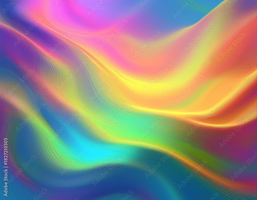 Obraz premium digital art graphic design beautiful iridescent glassy gradient texture colorful rainbow wallpaper background