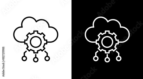 Channel Api Outline White Icon Set Design