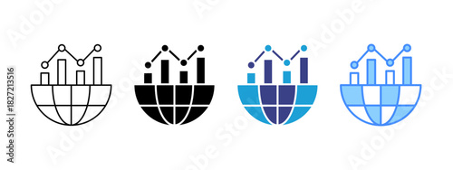 Trend icon set multiple style collection