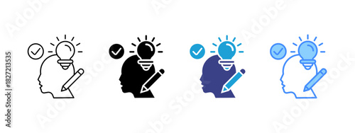 Creation icon set multiple style collection