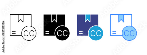 Creative Commons icon set multiple style collection