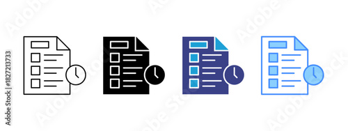 Test icon set multiple style collection