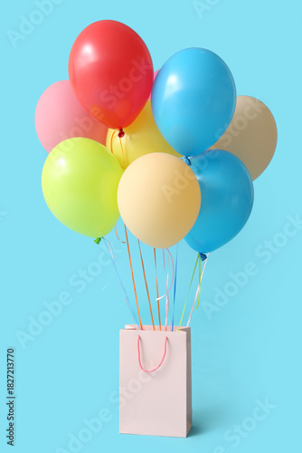 Shopping bag with colorful ...