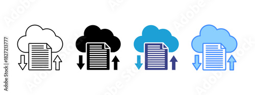 Backup icon set multiple style collection