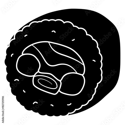 sushi roll nigiri illustration