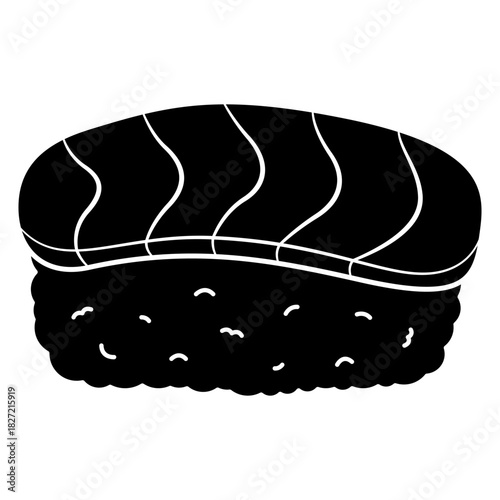 tuna sushi nigiri illustration