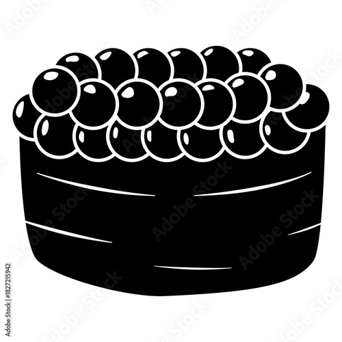 roe caviar sushi nigiri illustration