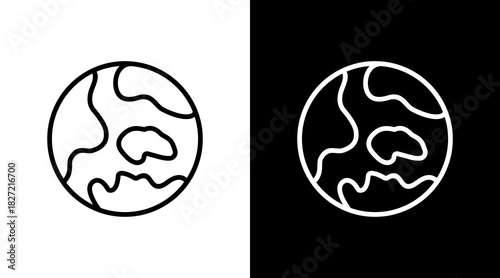 Globe With Icon Set Design