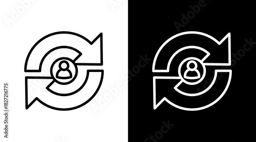 Contacts Sync With Icon Set Design