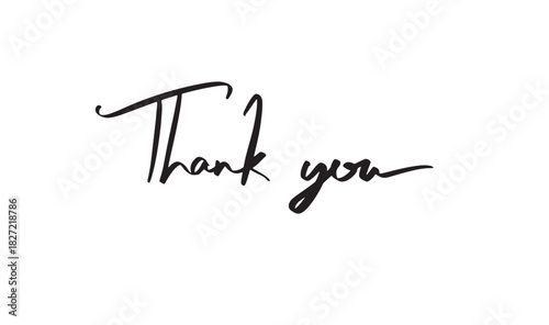 Thank you text font calligraphy hand written lettering script black color object icon thank you business welcome grateful greeting card thank you thanksgiving day thank you positive thank you template