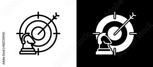 Effective Strategies blackwhite icon