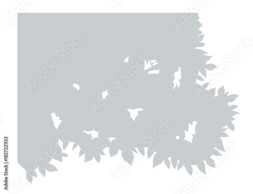 木漏れ日の影（葉影のシルエット）／ベクター線画・オーバーレイ・自然光の影イラスト