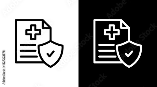 Health Insurance With Icon Set Design