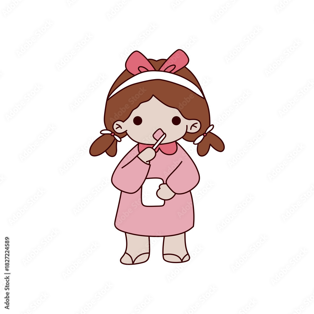 Fototapeta premium cute girl stickers