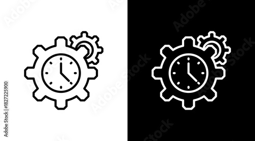 Time Management With Icon Set Design