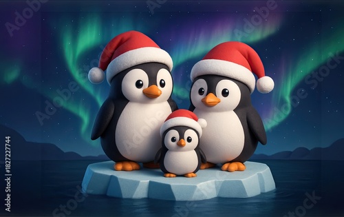 Christmas Penguin Family We...